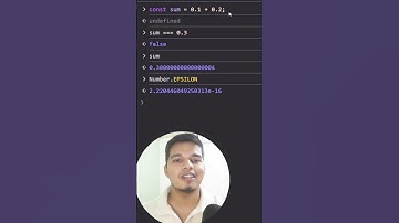 Number.EPSILON in JavaScript | Fixing floating point arithmetic #javascript #coding #shorts