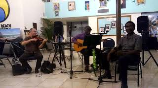 Ernst Registre - guitar, Pablo Vasquez - violin, Jeannot Jean Baptiste - vocals Art in the Hall
