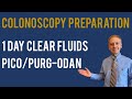 Colonoscopy Prep Tips - 1 Day Clear Fluids and Picosalax or Purg-Odan with Dr. Moran