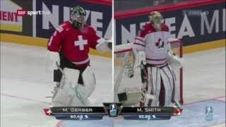 Penaltyschiessen Eishockey WM2013 Schweiz Canada vom 5. Mai 2013