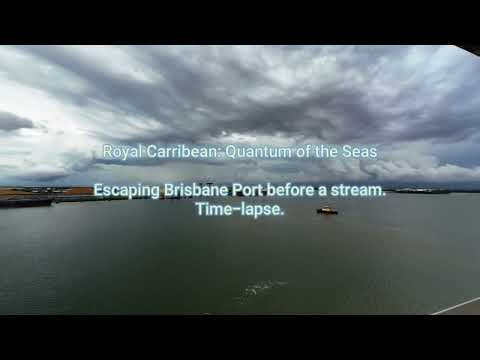 @RoyalCaribbean Quantum of The Seas Departing Brisbane during a storm. Video Thumbnail