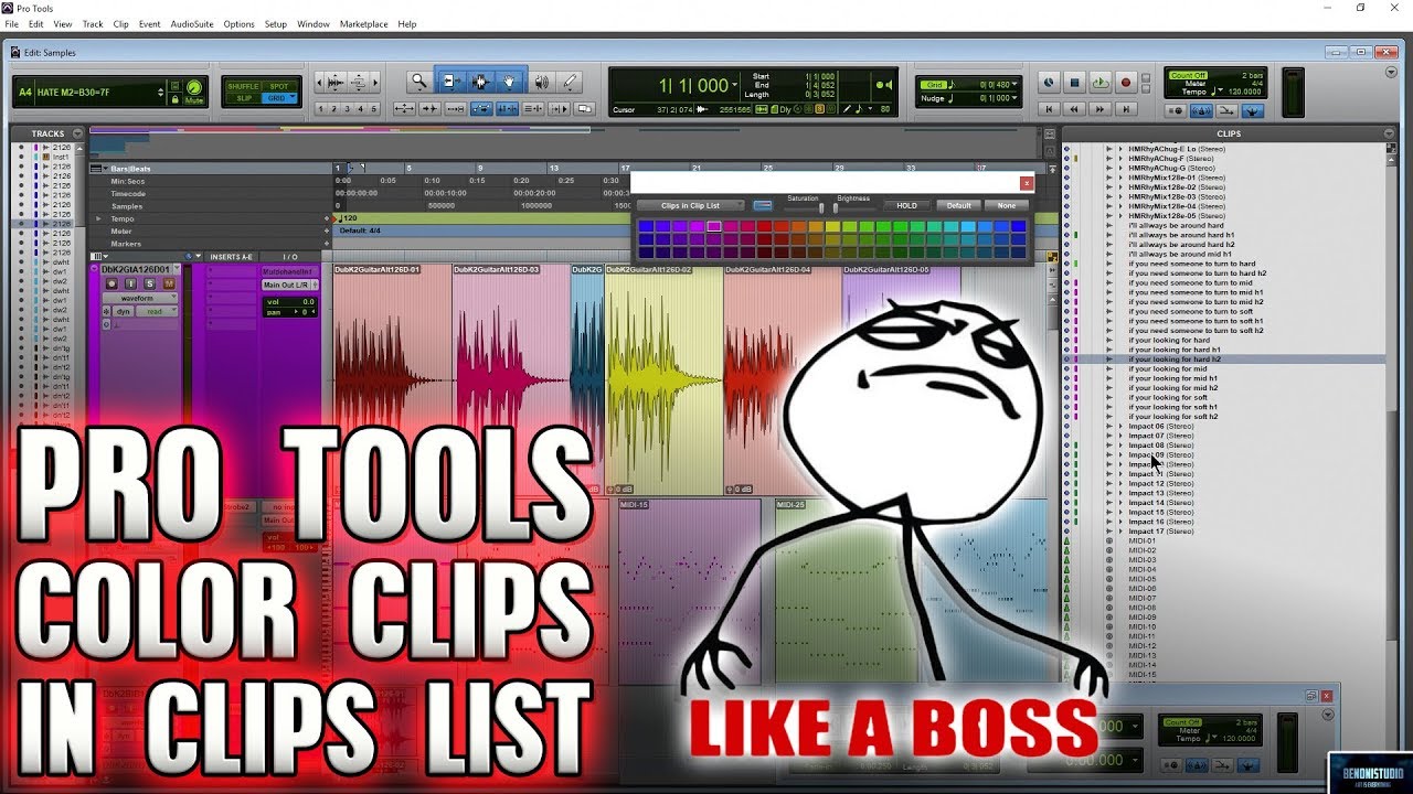 Pro Tools Color Clips in the Clips List LIKE A BOSS! 😎 YouTube