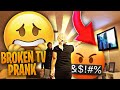 EPIC BROKEN TV PRANK ON MOM (HILARIOUS!) **SHE GOES CRAZY**