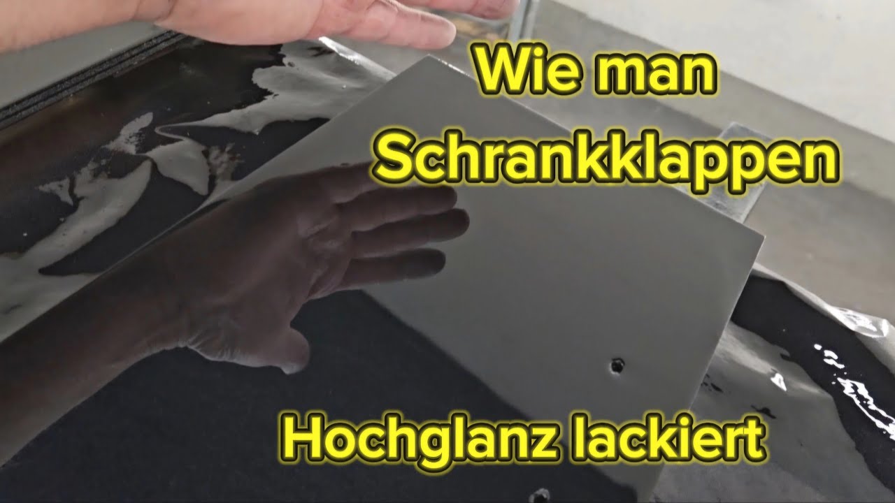 Wie ich Schrankklappen in Hochglanz schwarz lackiere