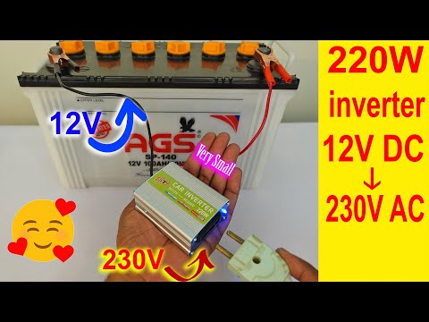 Solar Power Inverter 220W from 12V DC to 230V AC for light load woofer speaker LCD & Led light bulbs