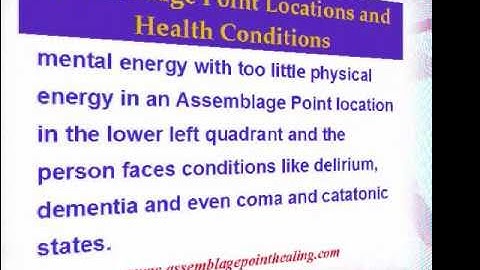 Assemblage Point Locations and Health Conditions