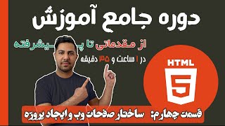 قسمت 4: ساختار صفحه وب | آموزش اسکلت پایه HTML (DOCTYPE, html, head, body)