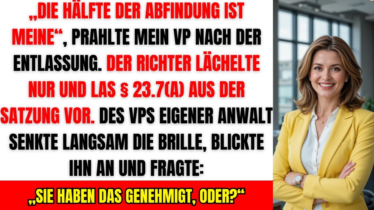 Mein Chef strich unsere Abfindung – doch eine vergessene Klausel beendete seine Karriere