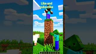 Minecraft zombie and Steve#minecraft video #shorts video #all game video
