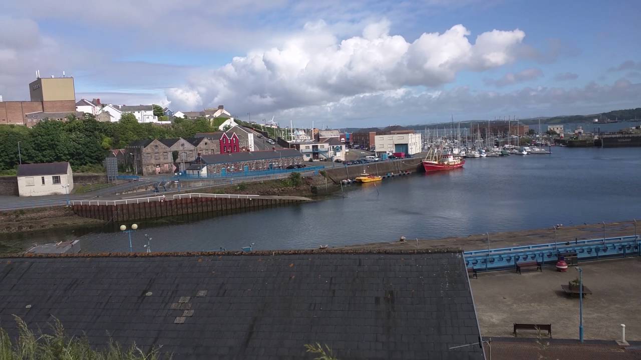 Milford Haven Quay and Harbour from the Victoria Bridge YouTube