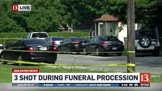 3 people shot during funeral procession 5pm