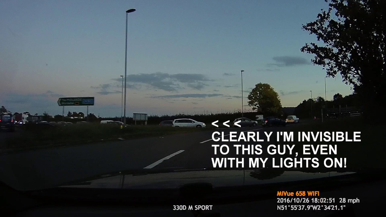Car driver fails to stop at roundabout - RRF 220B - YouTube