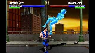 UMK3 Arcade - Sub-Zero 11 hits 100% combo (Mid-Screen)