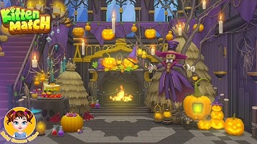 Kitten Match #8 - Halloween Castle - Fun Match 3 Puzzle Game
