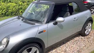2004/04 Silver Mini Cooper Convertible 1.6 Petrol Part Exchange to clear No MOT Spares/repairs