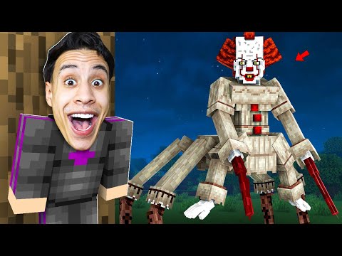 الهروب من المهرج الشرير المرعب في ماينكرافت عندة قدرات خارقة 