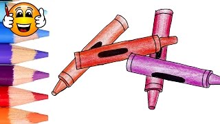 Coloring Pages For Kids Crayons Coloring Book Videos Bibabibo