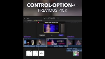 Final Cut Pro Shortcut | Control-Option-Left Arrow | Previous Pick