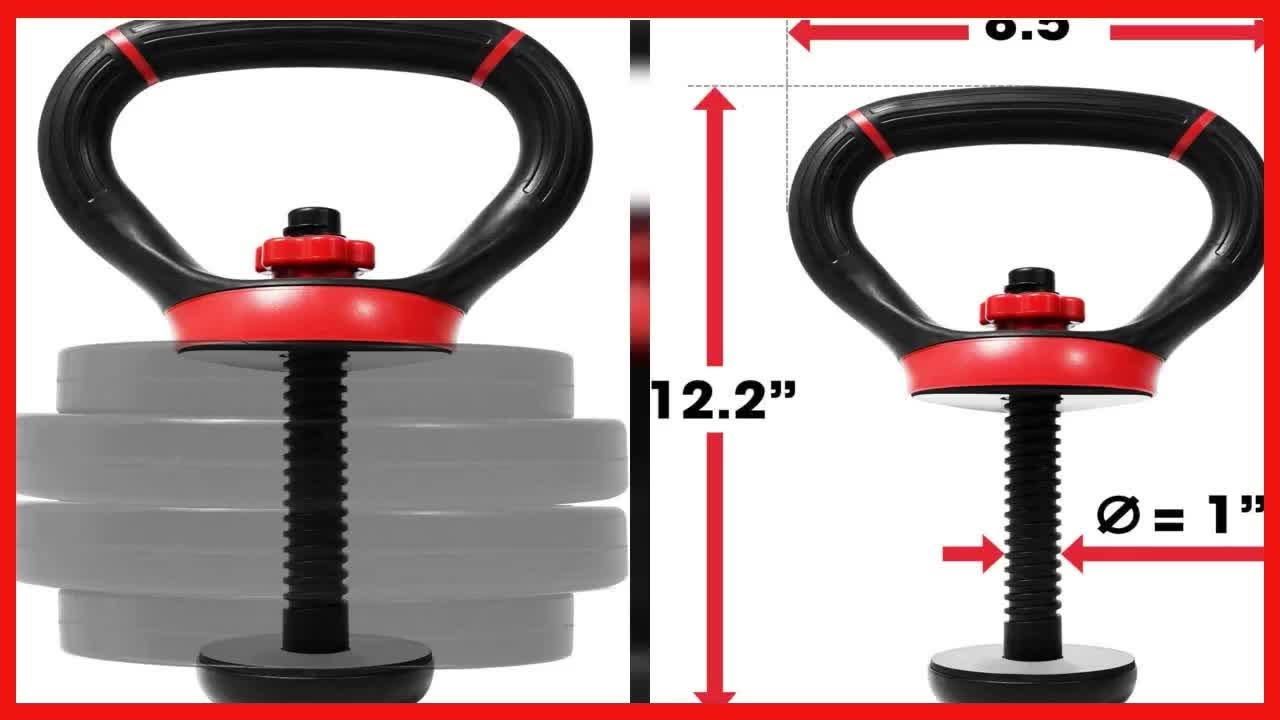 Poignée Kettlebell Réglable Ruffman - Compatible Disques Haltères Olympiques 50mm