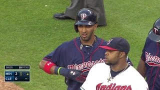 MIN@CLE: Rosario singles to right, scoring Suzuki