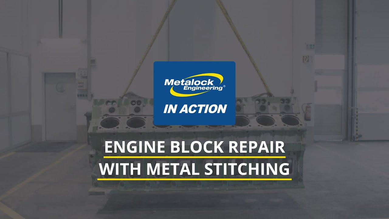 Engine Block Repair with Metal Stitching Metalock in Action YouTube