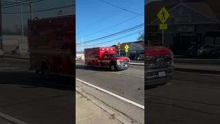 North Providence Fire Department Rescue 3 Responding with Police Escort