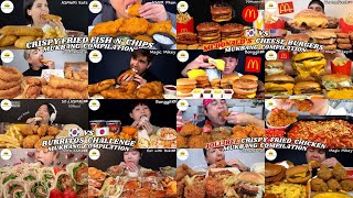 ASMR | 1 HOUR MUKBANGERS VS BEST FAST FOOD MUKBANG COMPILATION |
