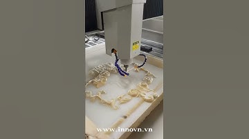 Máy cnc đá 3D Jinka : chạm hoa văn biệt thự trên đá vàng, đá trắng đẹp long lanh