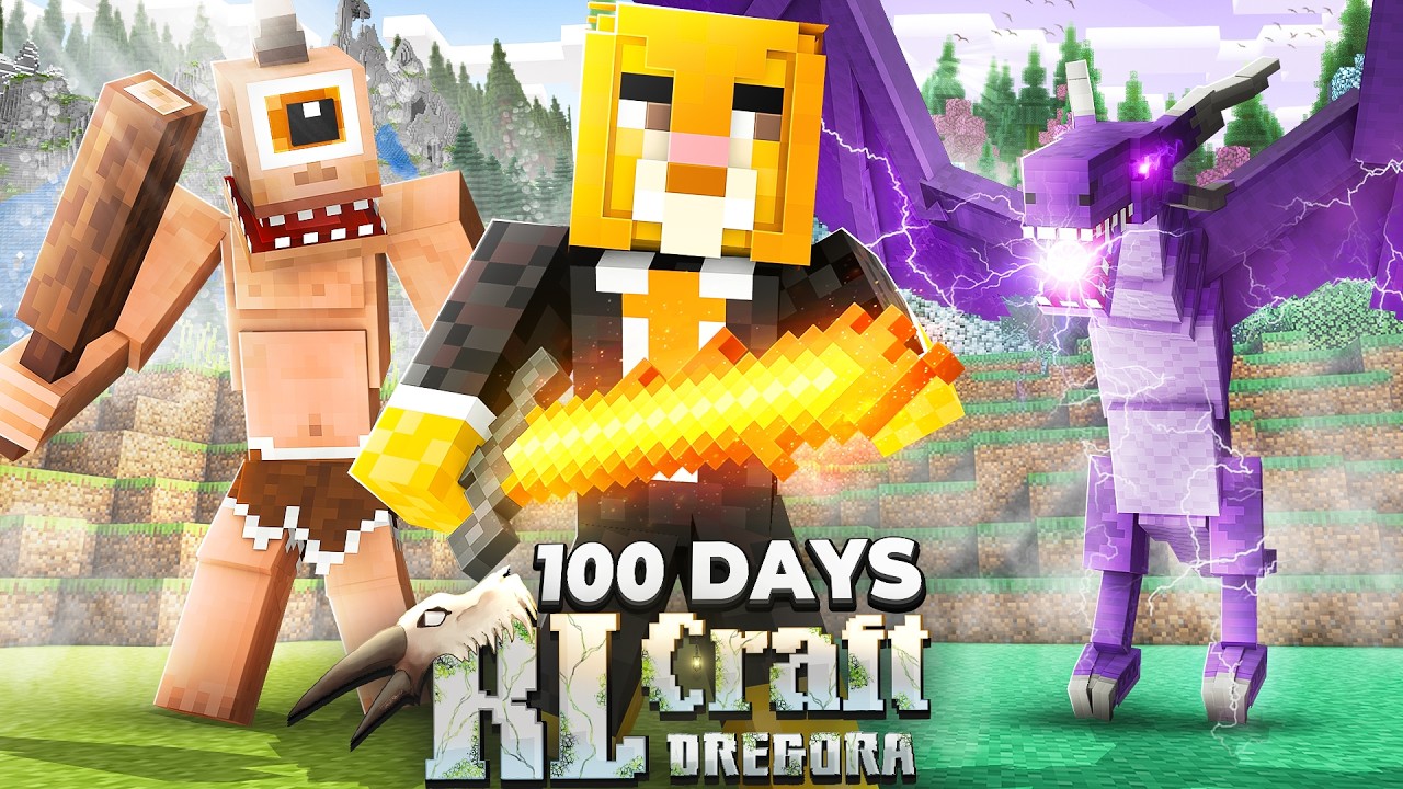 I Spent 100 Days in RLCRAFT DREGORA in Minecraft Hardcore