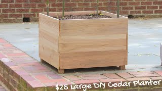DIY Large Cedar Planter Built With 25 in 2x4s and Fence Pickets