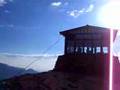 Fire lookout over Swiftcurrent Pass