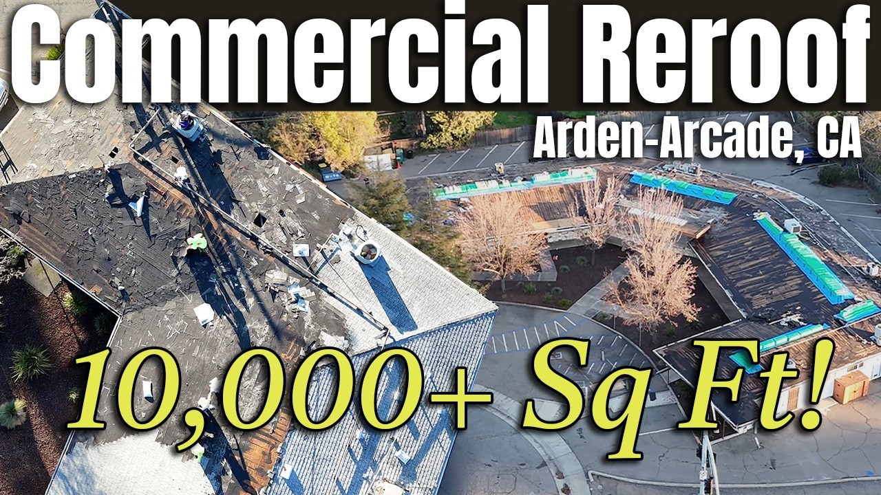 Arden-Arcade 10,000+ Square Foot Commercial Roof Install!! Alta Arden Expressway Professional Center
