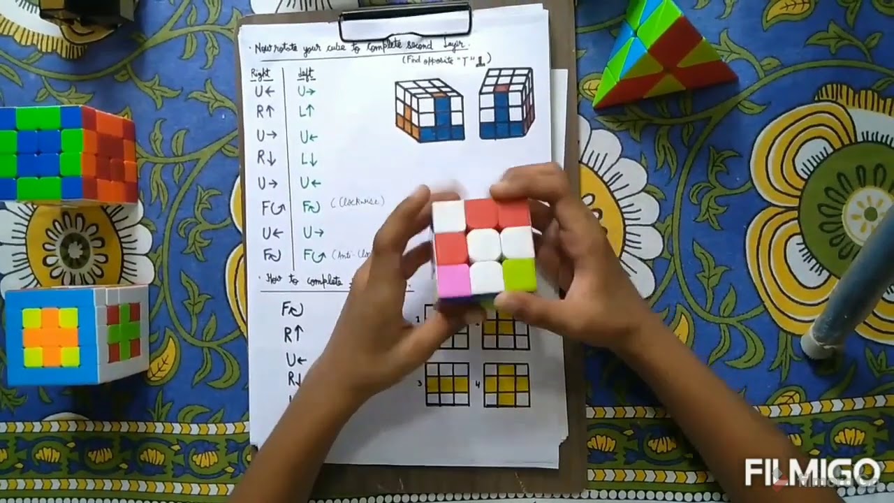 (HINDI) How to solve 3×3×3 Rubik's cube in Hindi (Easiest
