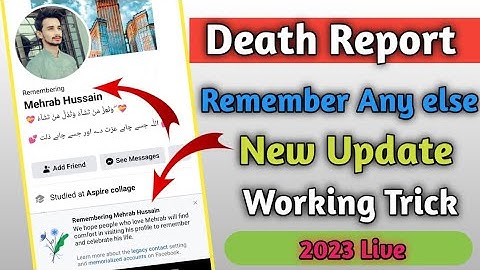 How to remember Any facebook Account.|| Memorialize facebook Account 2023