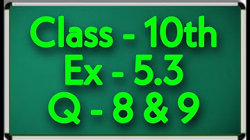Class 10th Exercise 5.3 Question 8, 9 || Find the sum of first 51 terms of AP.  Ex 5.3 question 8, 9