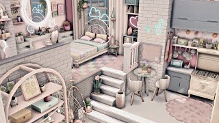 PASTEL POP KIT apartment | The Sims 4: apartment renovation | speed build | no cc