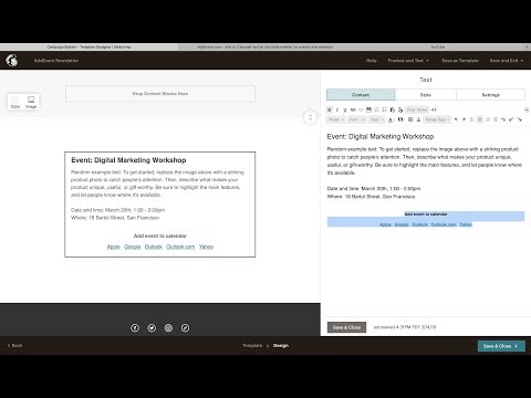 Comment ajouter des liens « Ajouter au calendrier » aux e-mails MailChimp