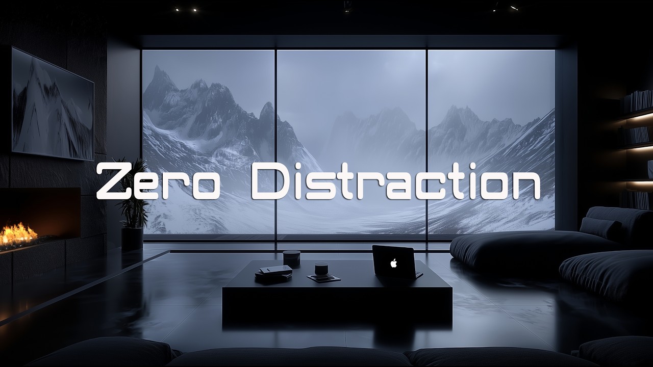 Zero Distraction Work Music | Dark Winter Workspace for Deep Focus & Flow State (2 Hours)