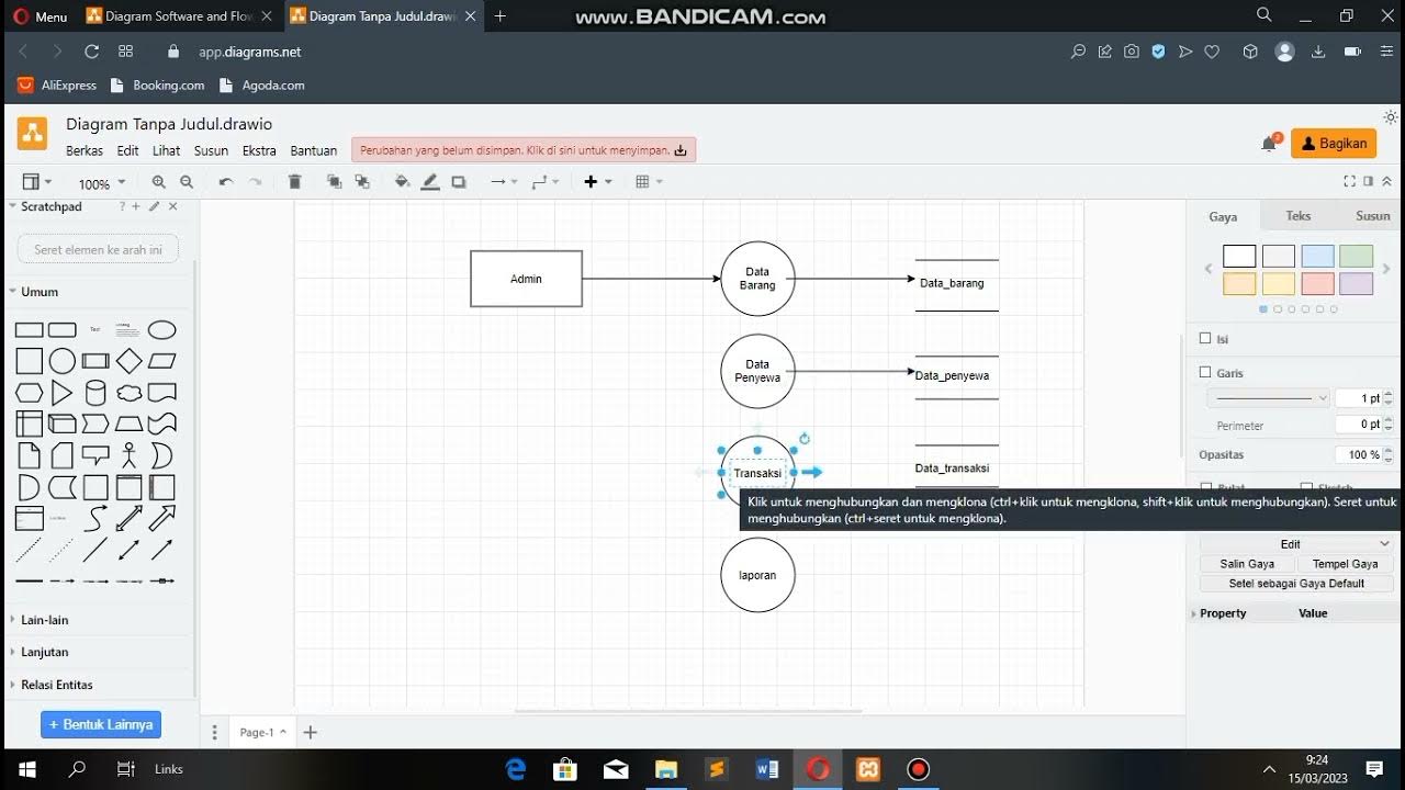 Cara Membuat Flowchart ERD diagram - YouTube
