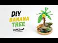 DIY Banana Tree Making 🌴| Handmade Miniature Craft #diyminiature #WasteMaterialCraft #diyart #vazha