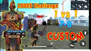 1000$ Challange || Custom 1v1 with BDK ASIF VAI || Free Fire Custom Giveway Spectra