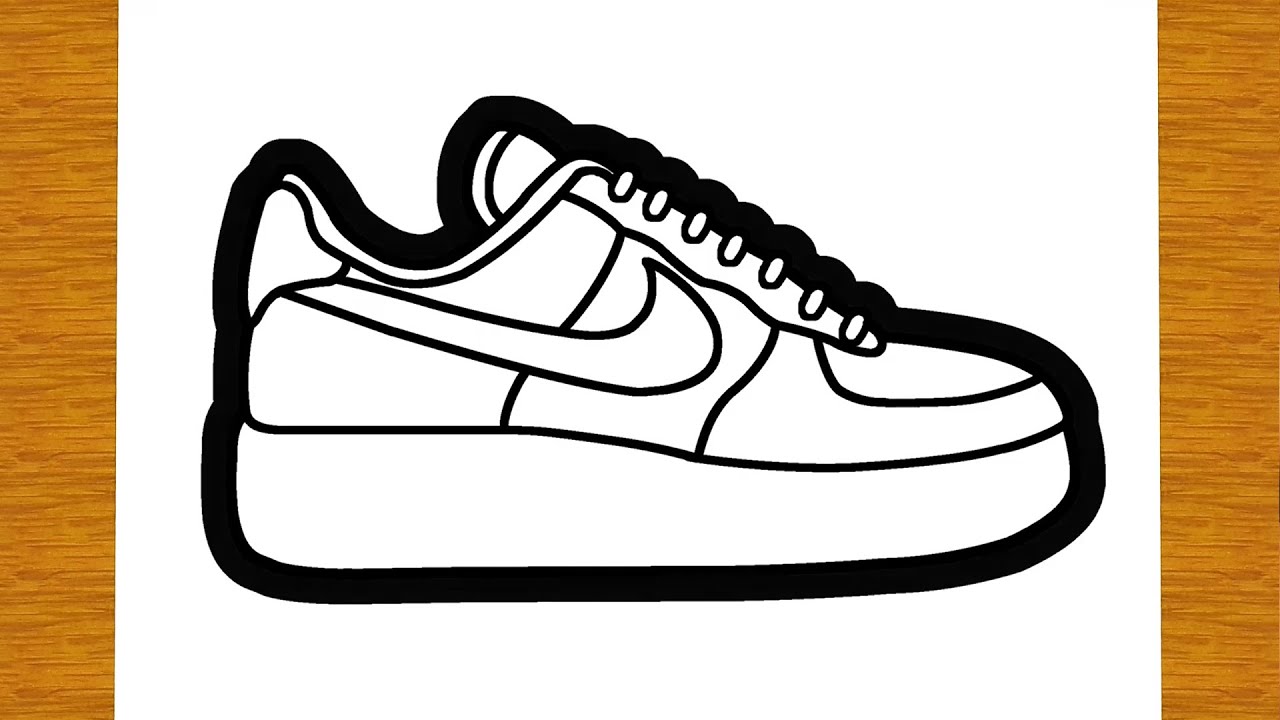 how to draw nike air force 1