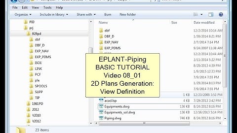 EPLANT-Piping Basic Tutorial: 2D Plan Extraction - View Definition (pde_08_01)