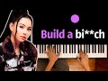 Bella Poarch - Build a B*tch ● караоке | PIANO_KARAOKE ● ᴴᴰ + НОТЫ & MIDI