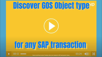 How to discover witch GOS attachment object type is used for any #SAP transaction