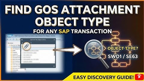 How to discover witch GOS attachment object type is used for any #SAP transaction