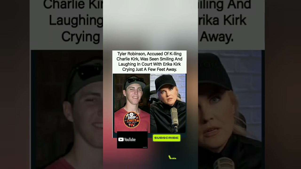 😨 Accused killer Tyler Robinson seen LAUGHING in court as Charlie Kirk's widow weeps.#Shorts" thumbnail