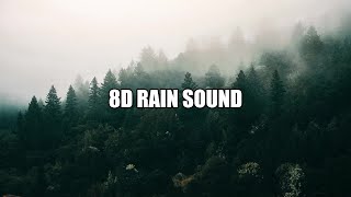 8D Rain Sound 1 hour (use headphones) - sleeping, relaxing, studying