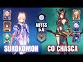 C0R1 Kokomi Sukokomon &amp; C0 Chasca | New Spiral Abyss 5.8 Floor 12 | Genshin Impact