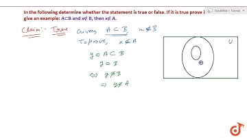In each of the following determine whether the statement is true or    false. If it is true pr